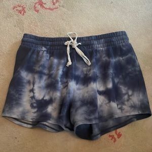Alternative women’s blue tie dye sweat shorts in size M.